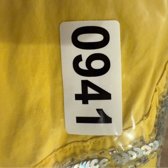 Purificacion Garcia Mini Tunic Dress Women’s S Yellow Beaded Long Sleeves Boho - Picture 10 of 10